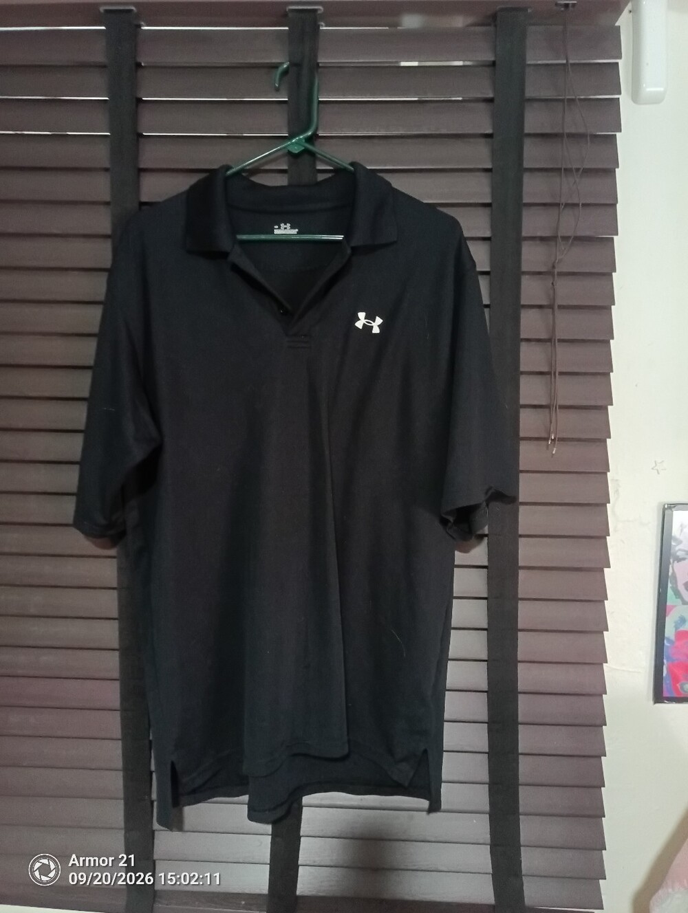 Under Armour Black Men’s Polo with White Logo
